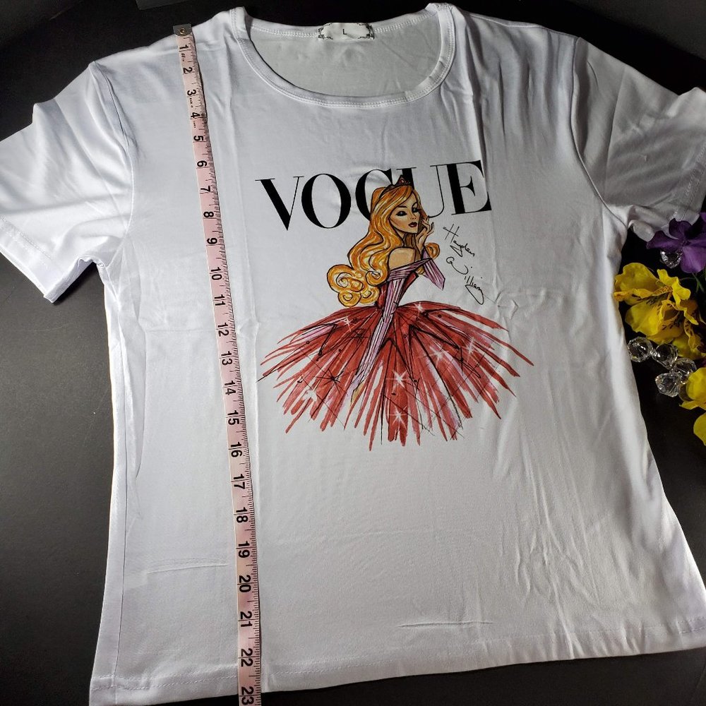 Vogue Disney Princess Aurora White T-Shirt - Picture 7 of 11